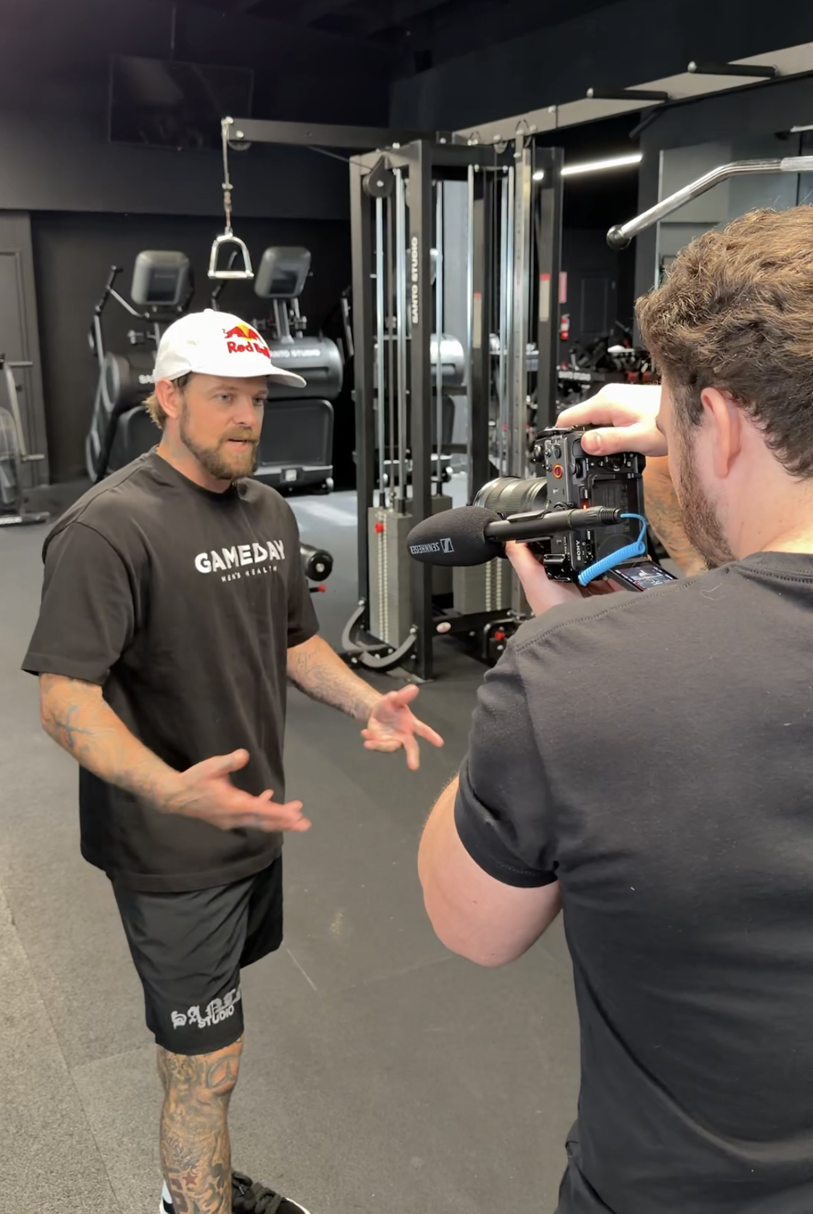 Behind the scenes filming