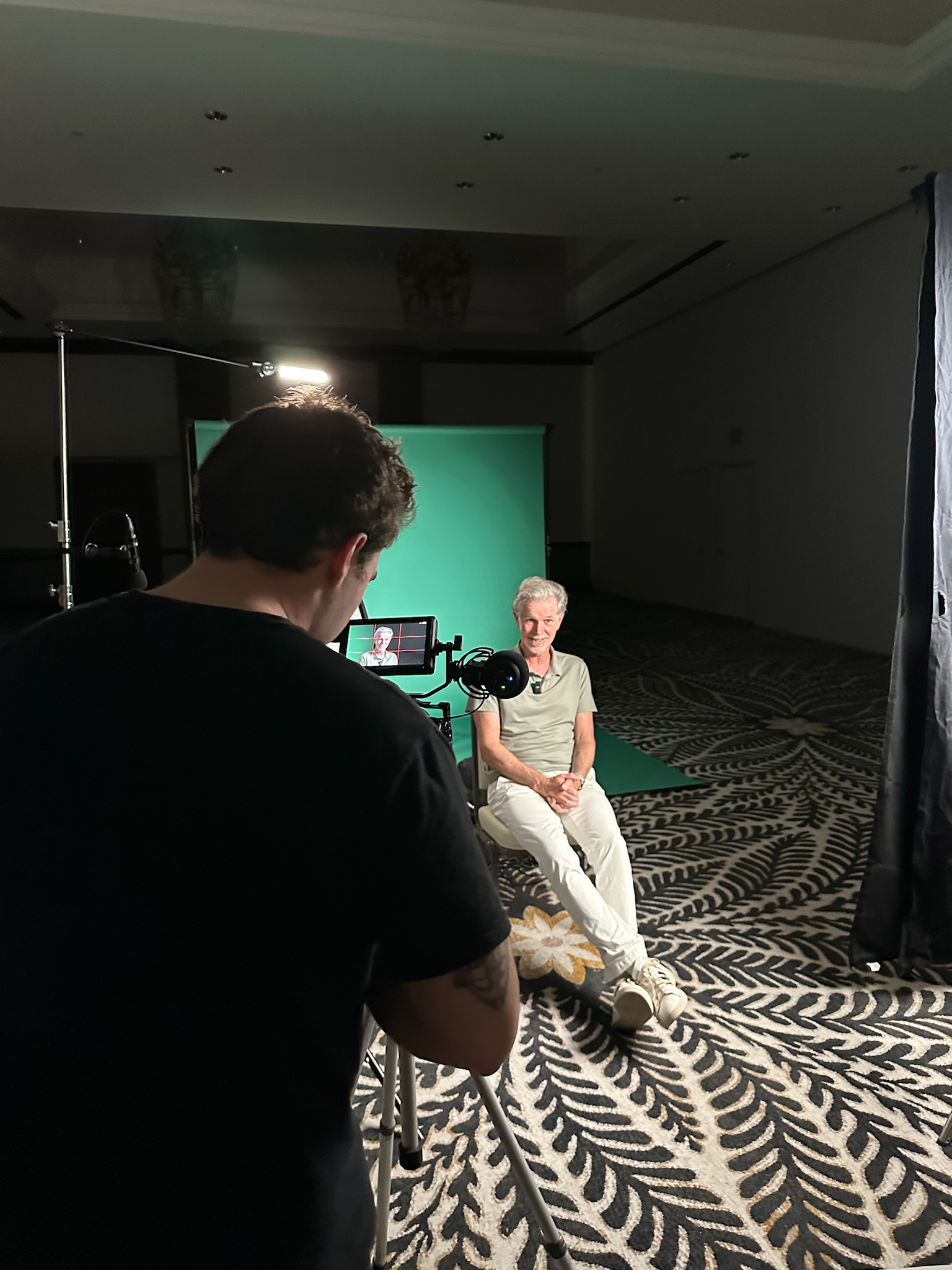 Behind the scenes filming