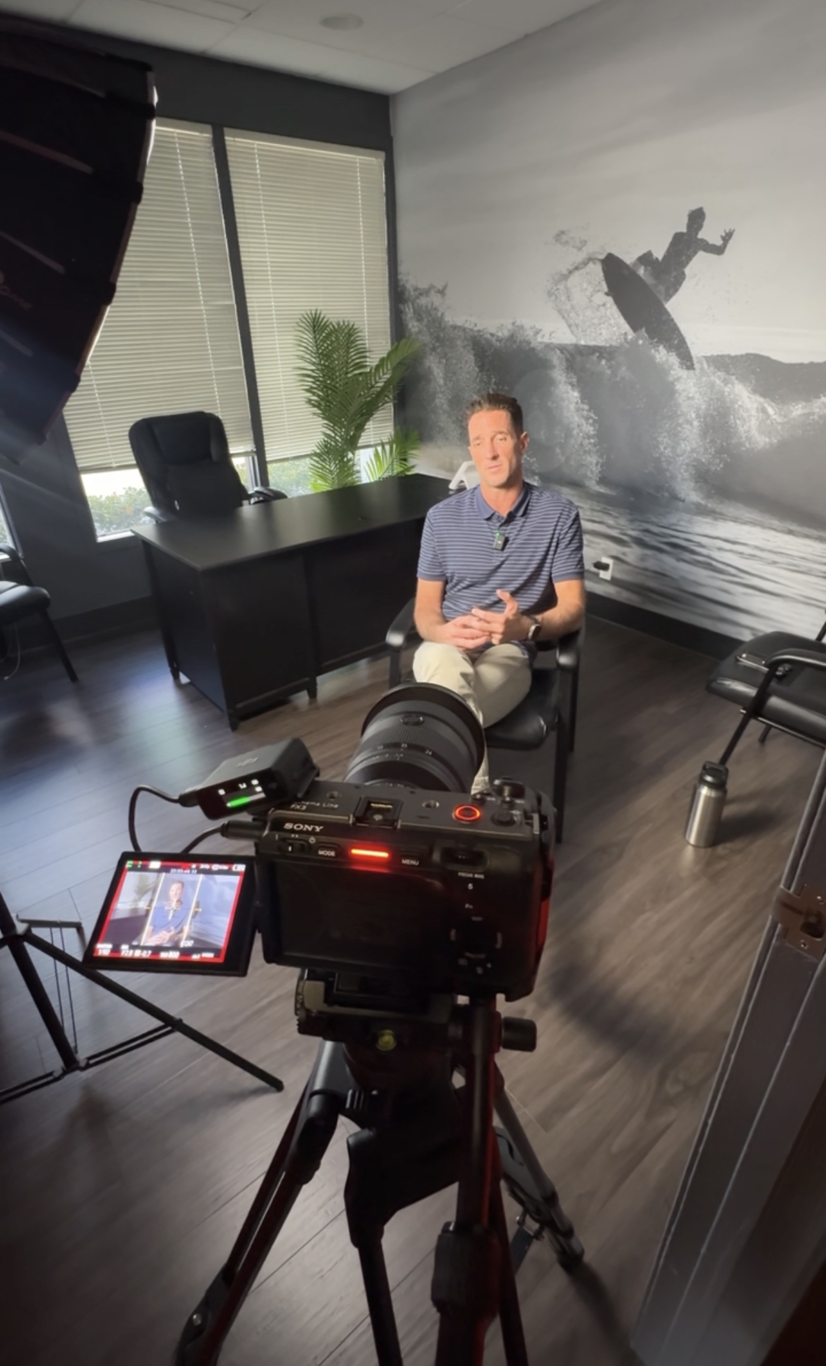 Behind the scenes filming