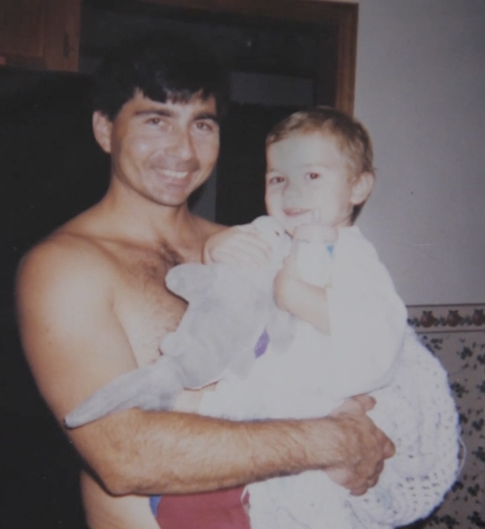 My dad holding me as a baby