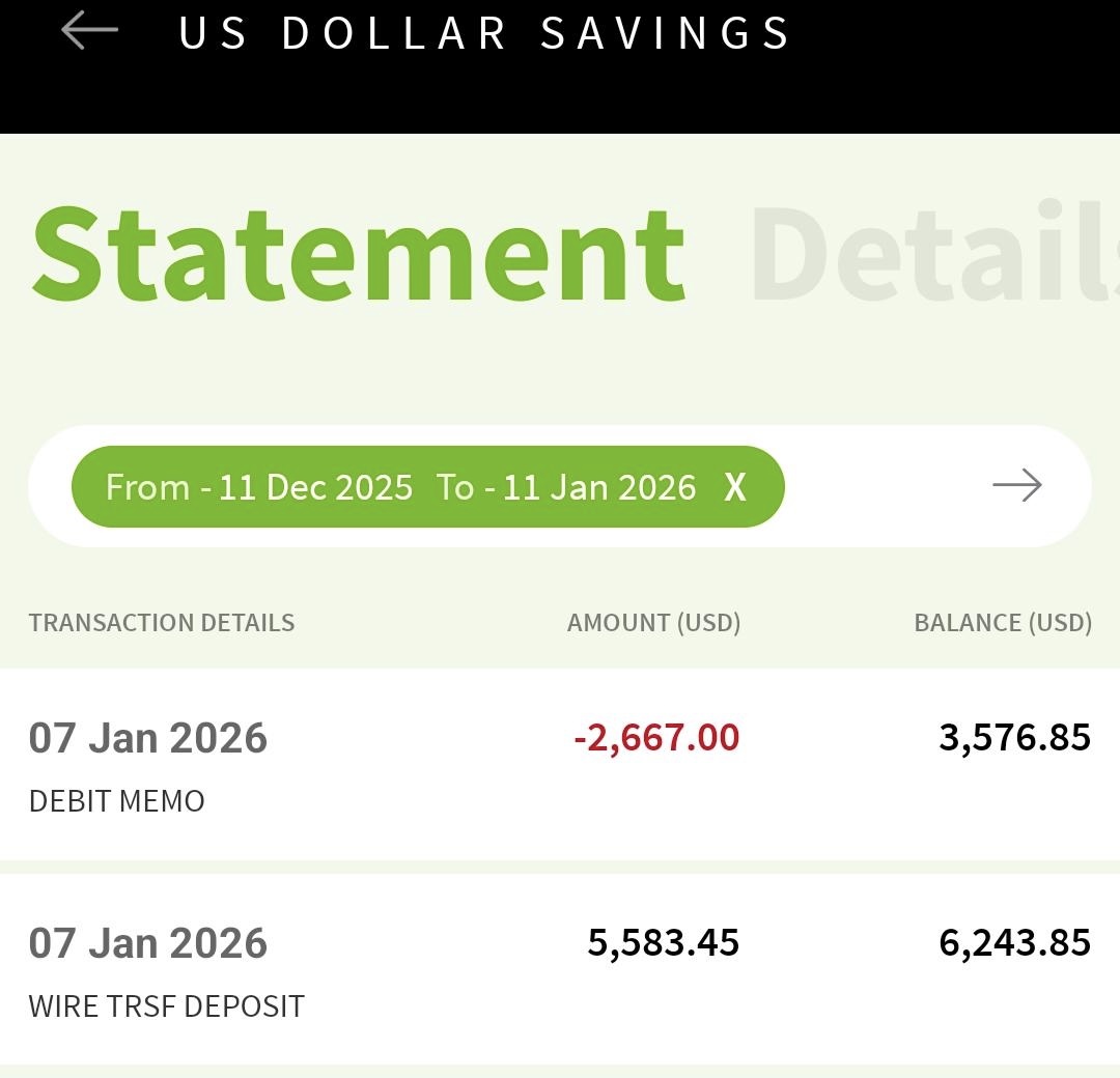 Marcus — wire transfer deposit USD