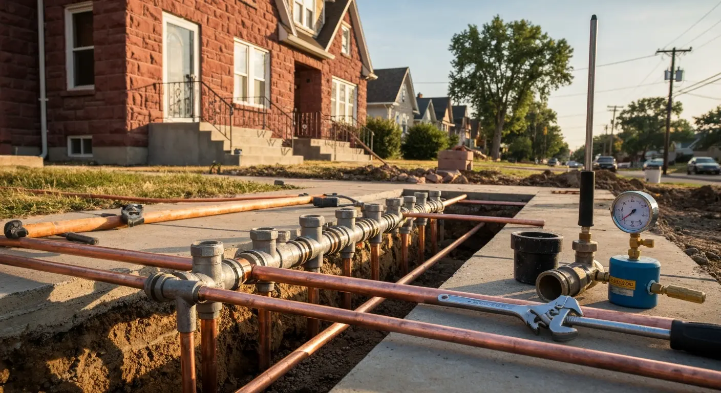 Main line installation project