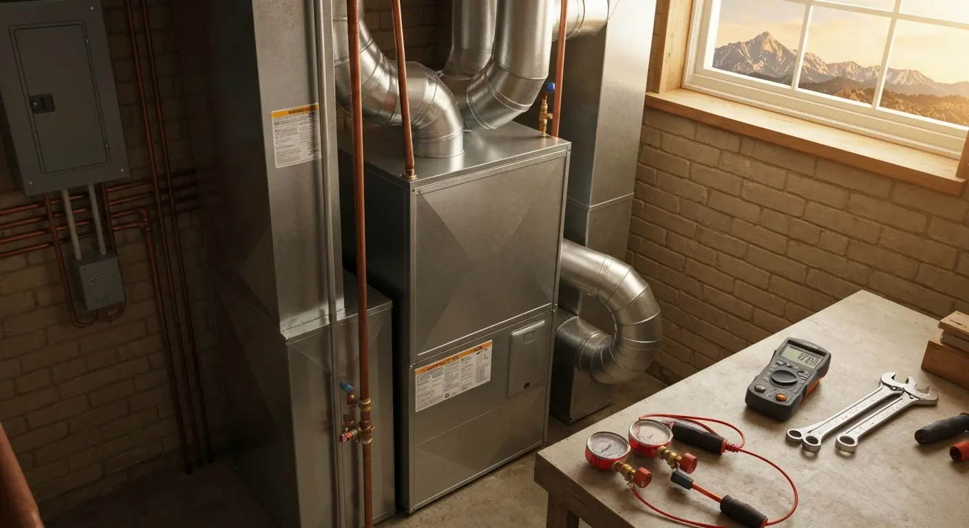 Furnace repair and maintenance work