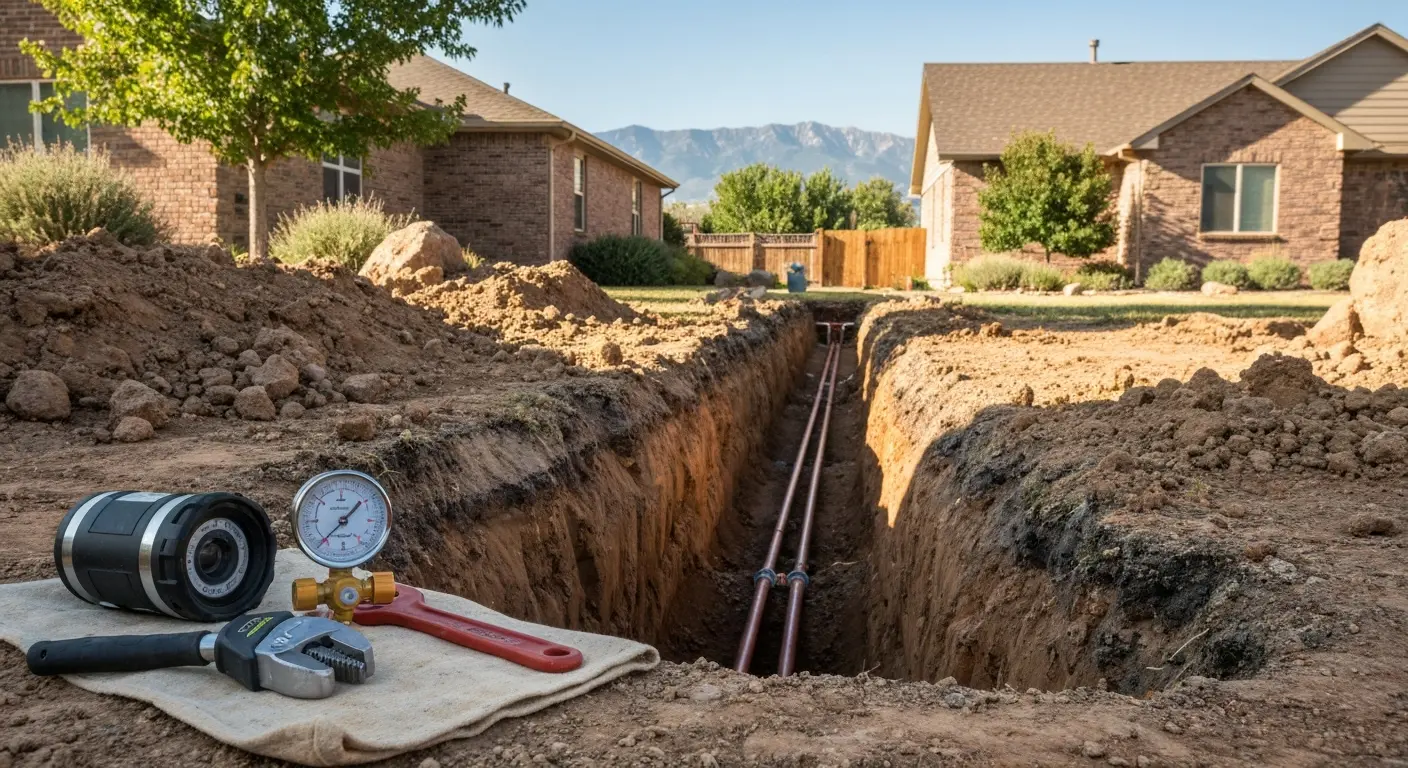 Main water line repair