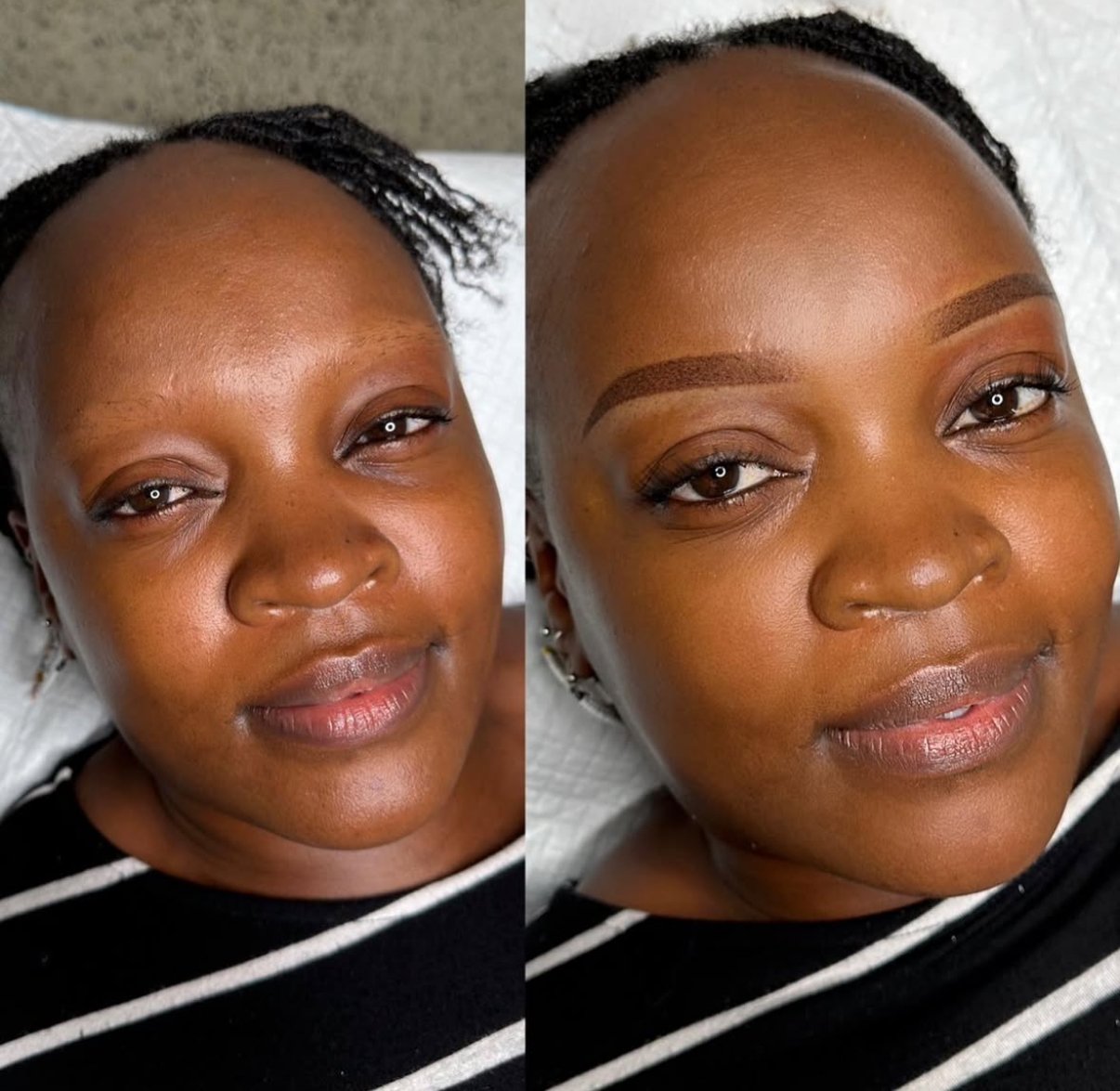 Ombré brow tattoo result
