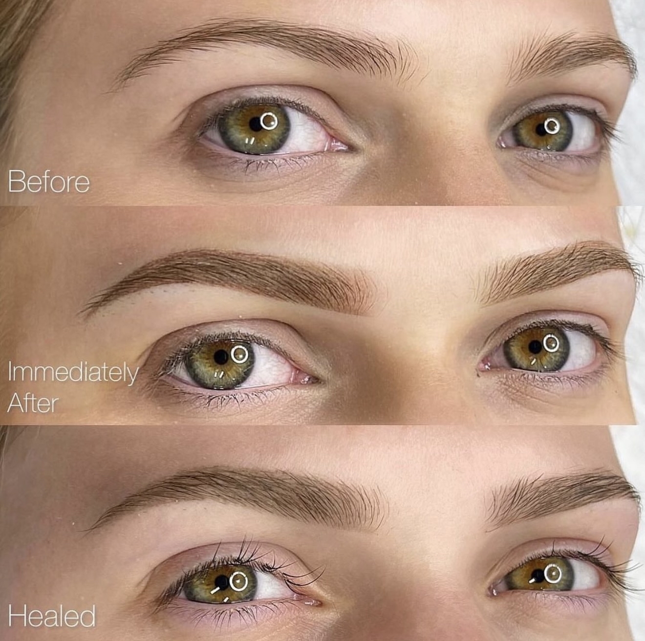 Ombré brow tattoo result