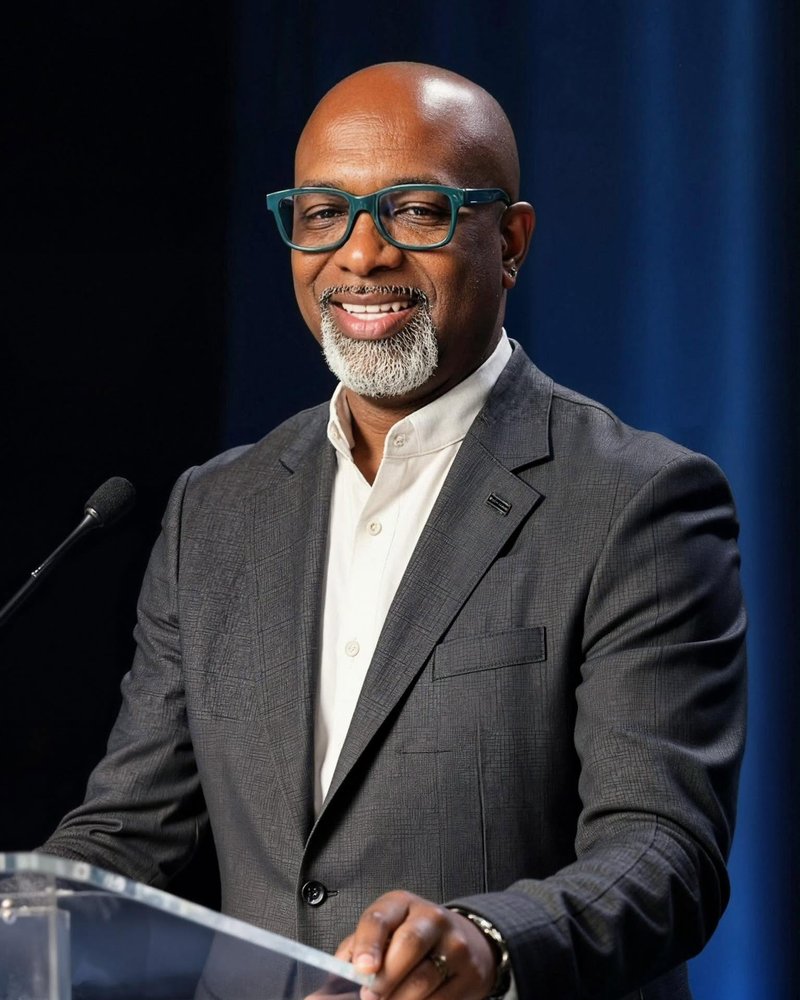 Tony Richards, founder of The Real Estate Playbook, speaking at a podium
