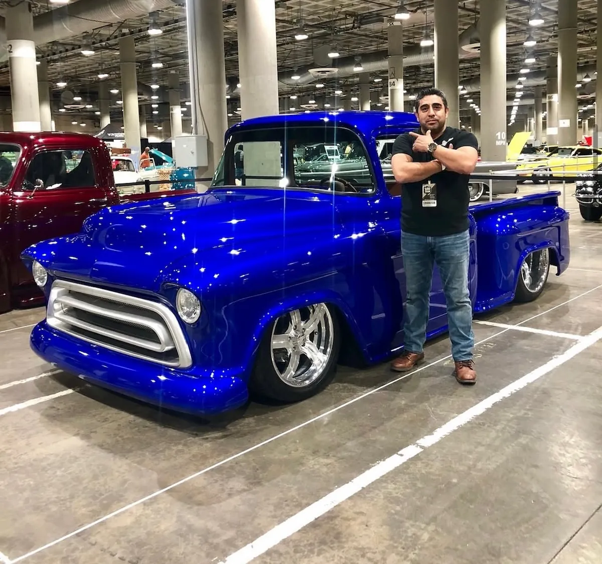 Custom paint job in progress at Customs by Lopez Compton CA