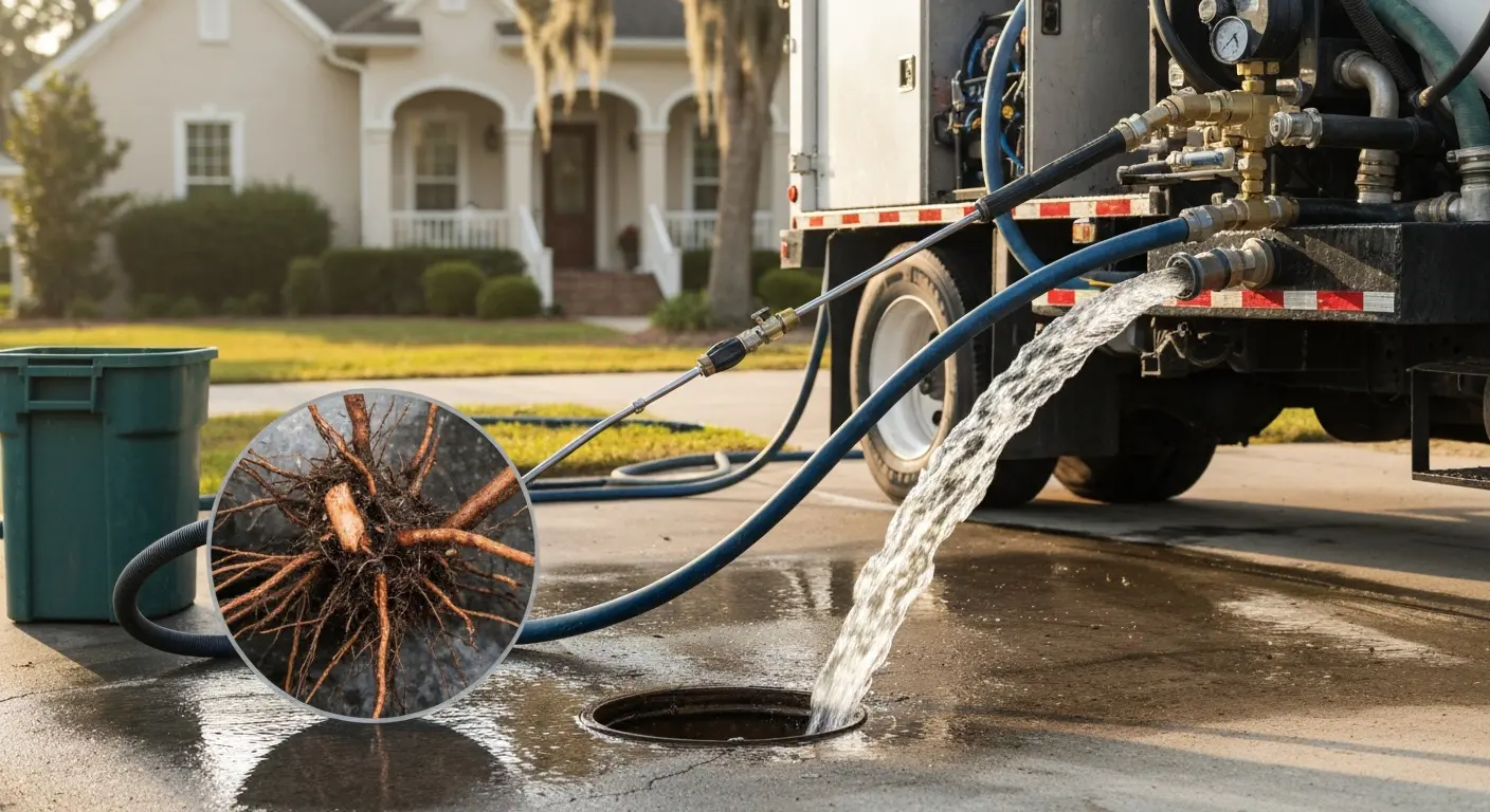 Tree root removal from drains