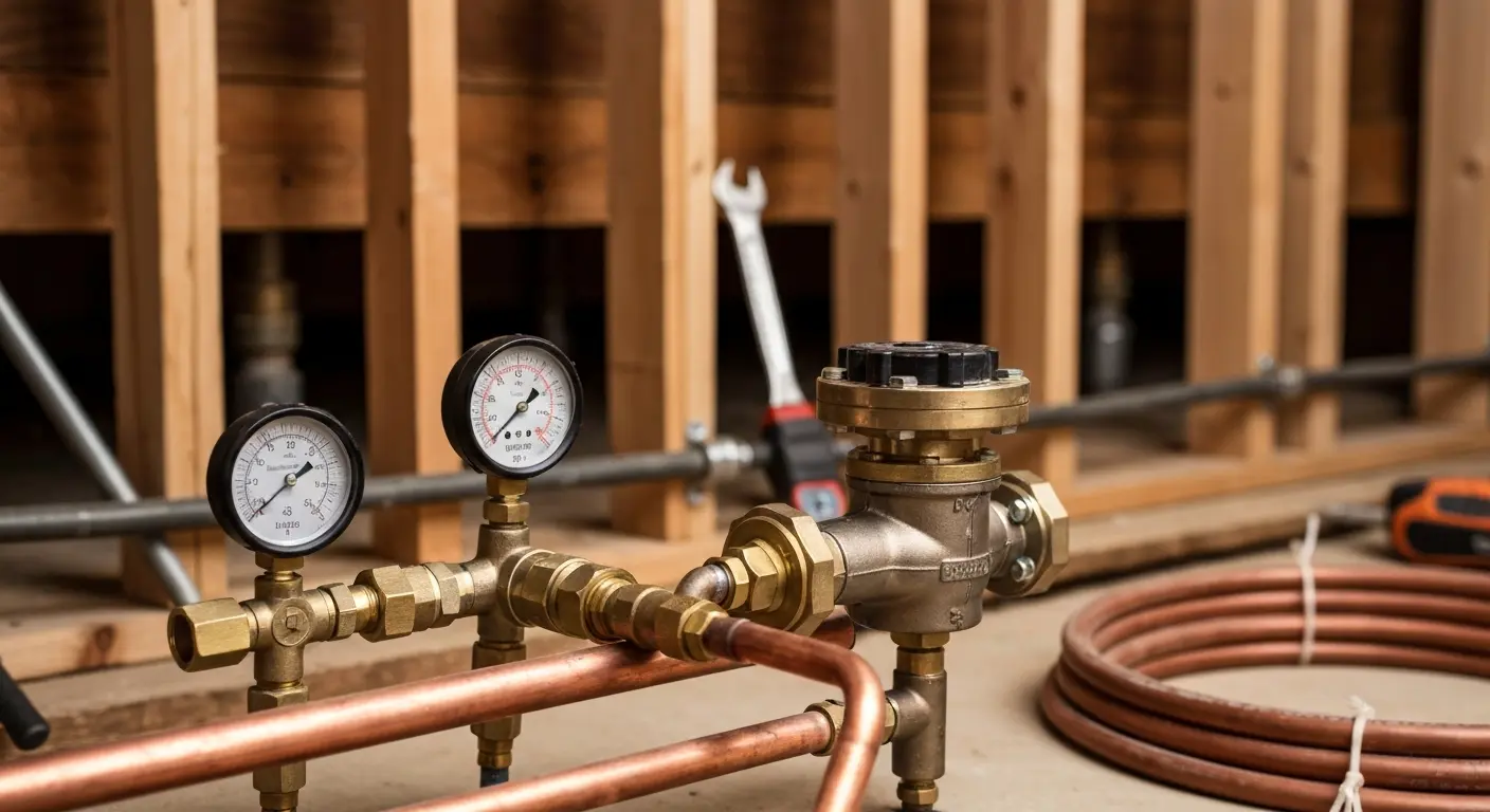 Gas line and backflow testing