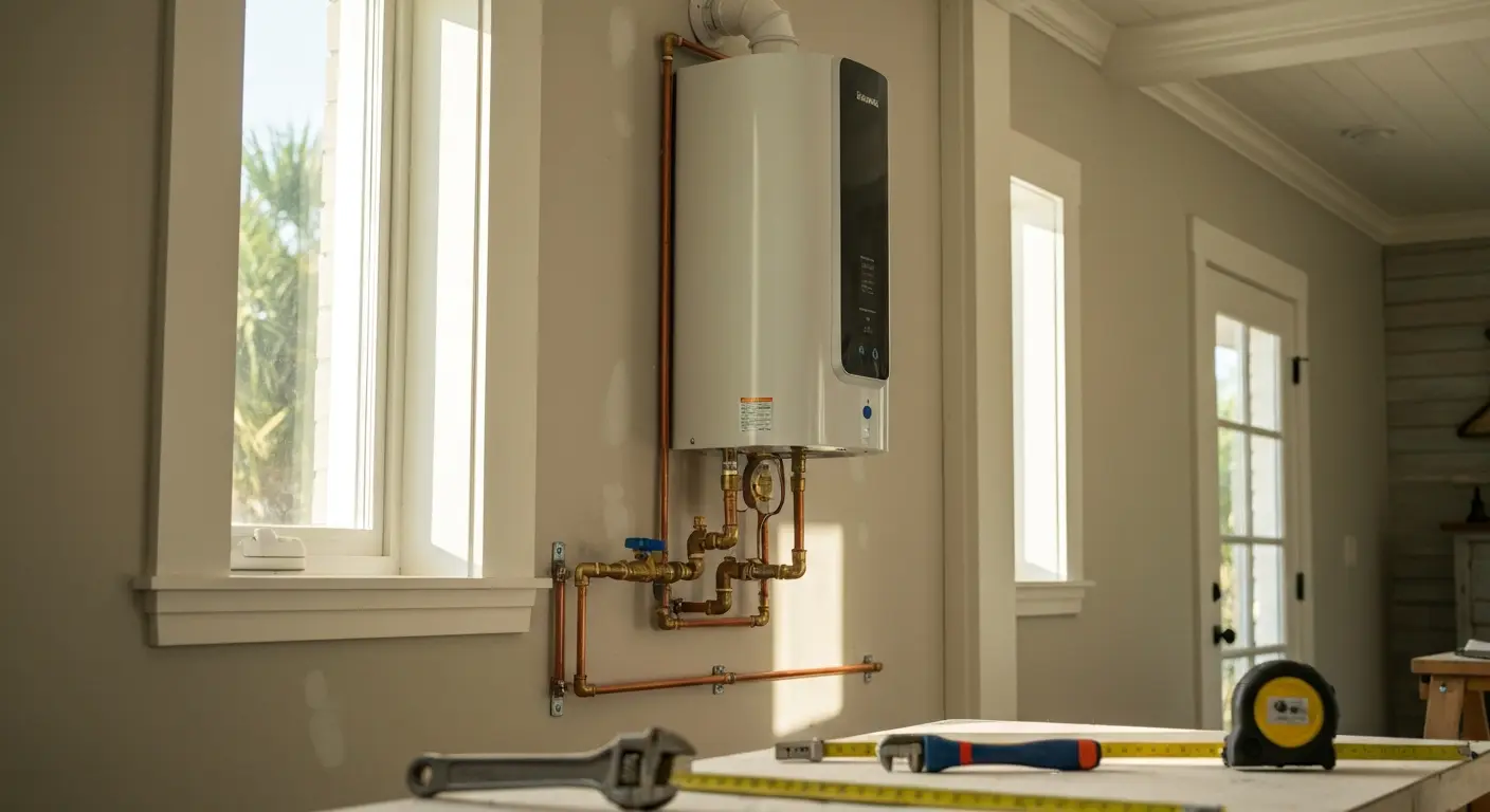 Tankless water heater installation