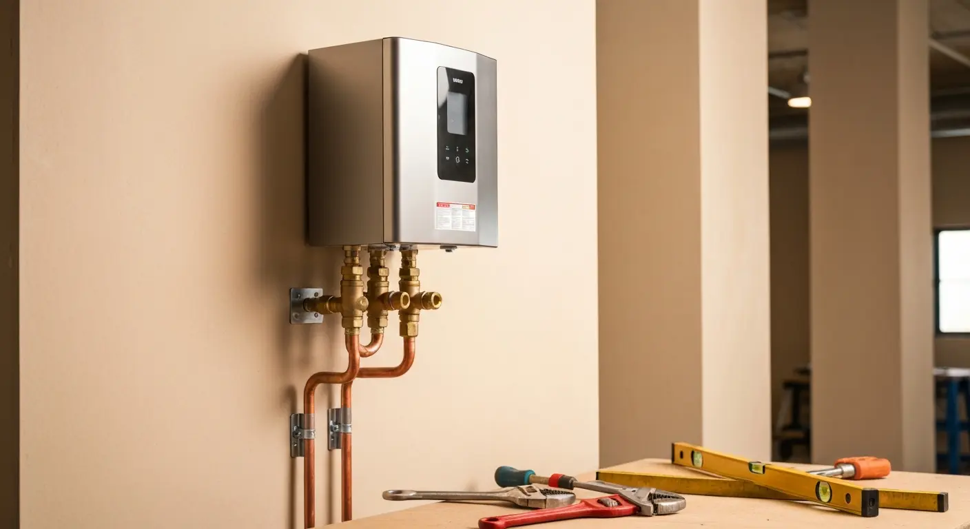 Tankless water heater installation