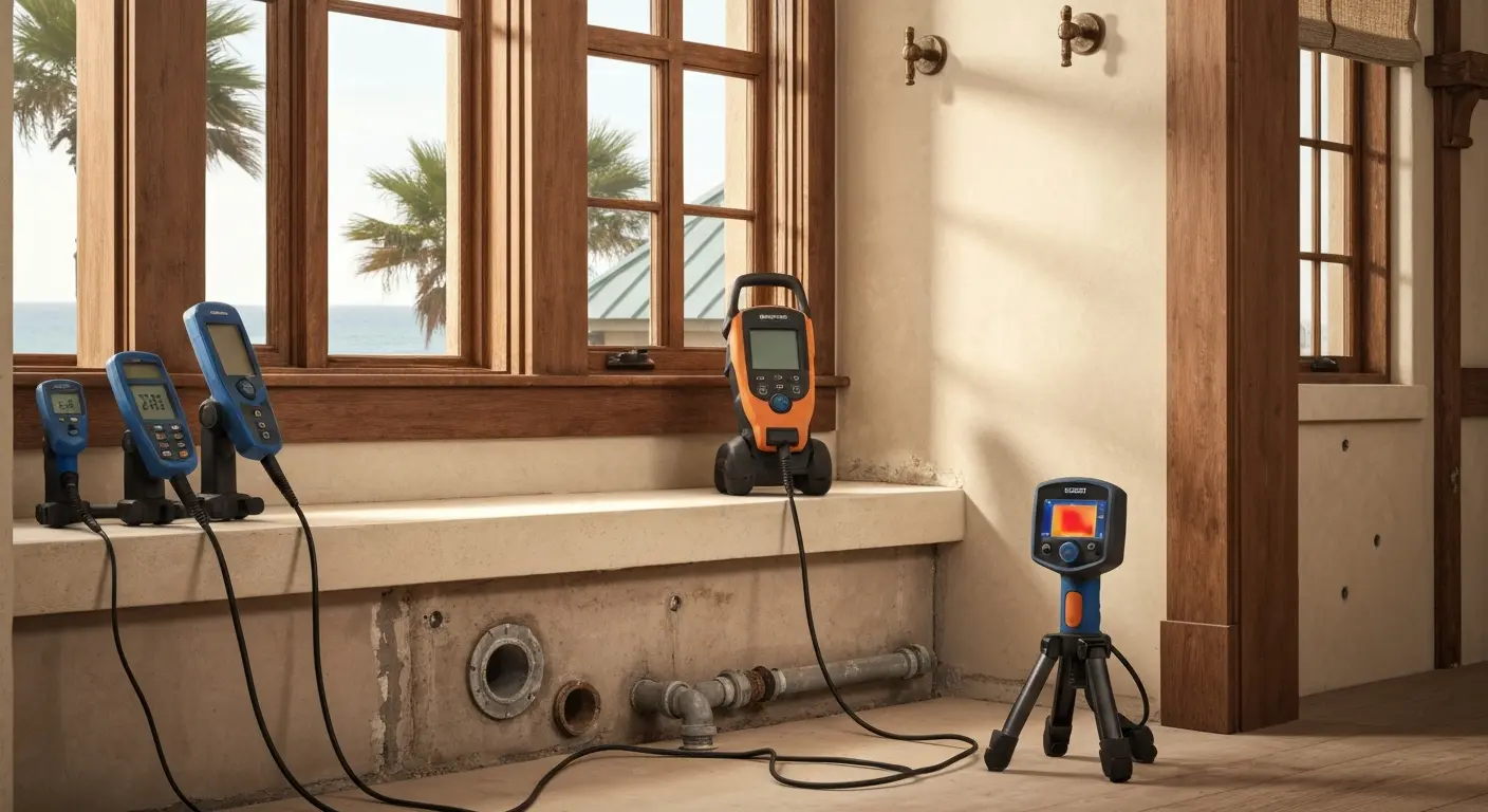Leak detection equipment in Pensacola home