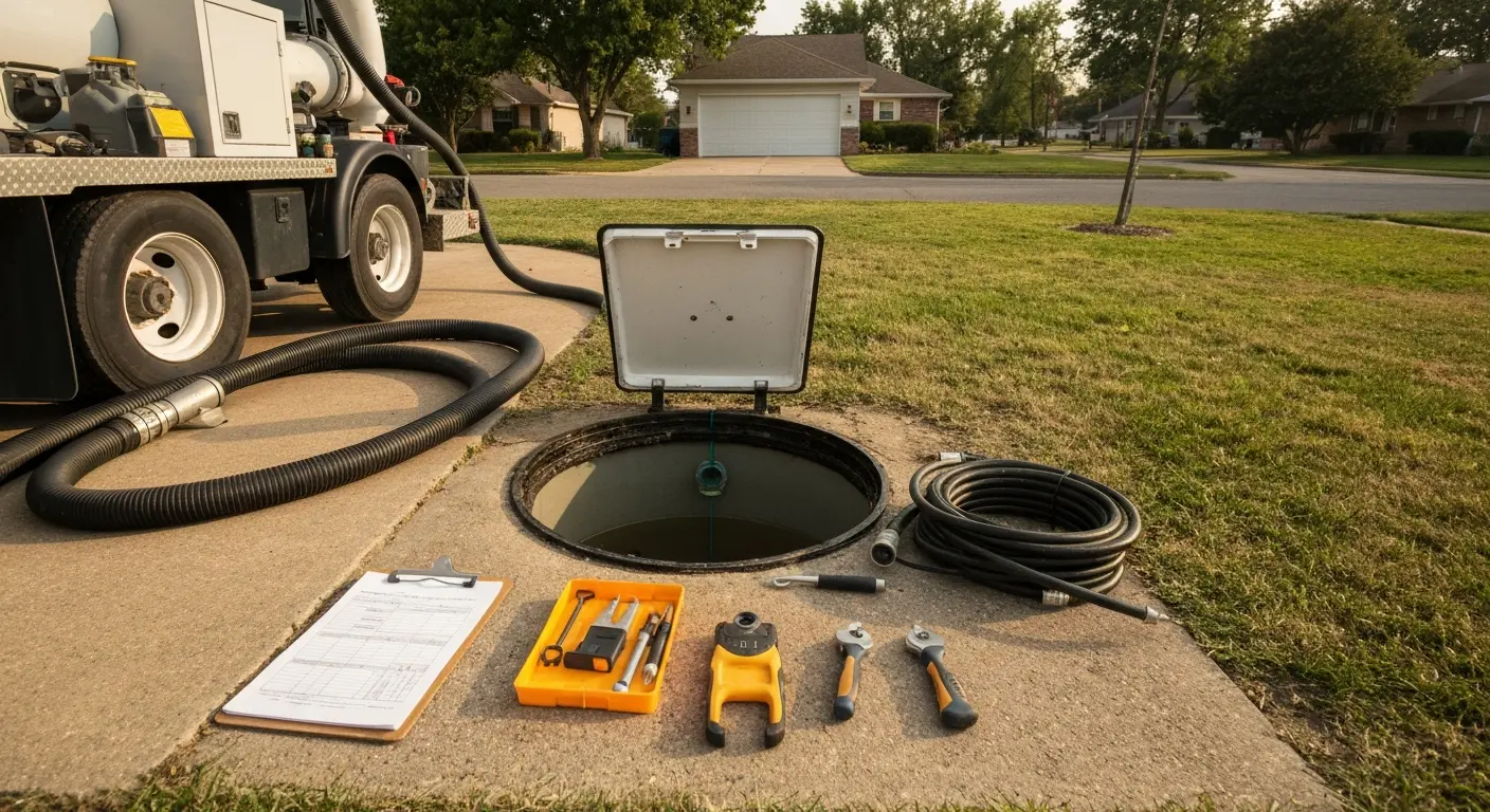 Septic system service and maintenance