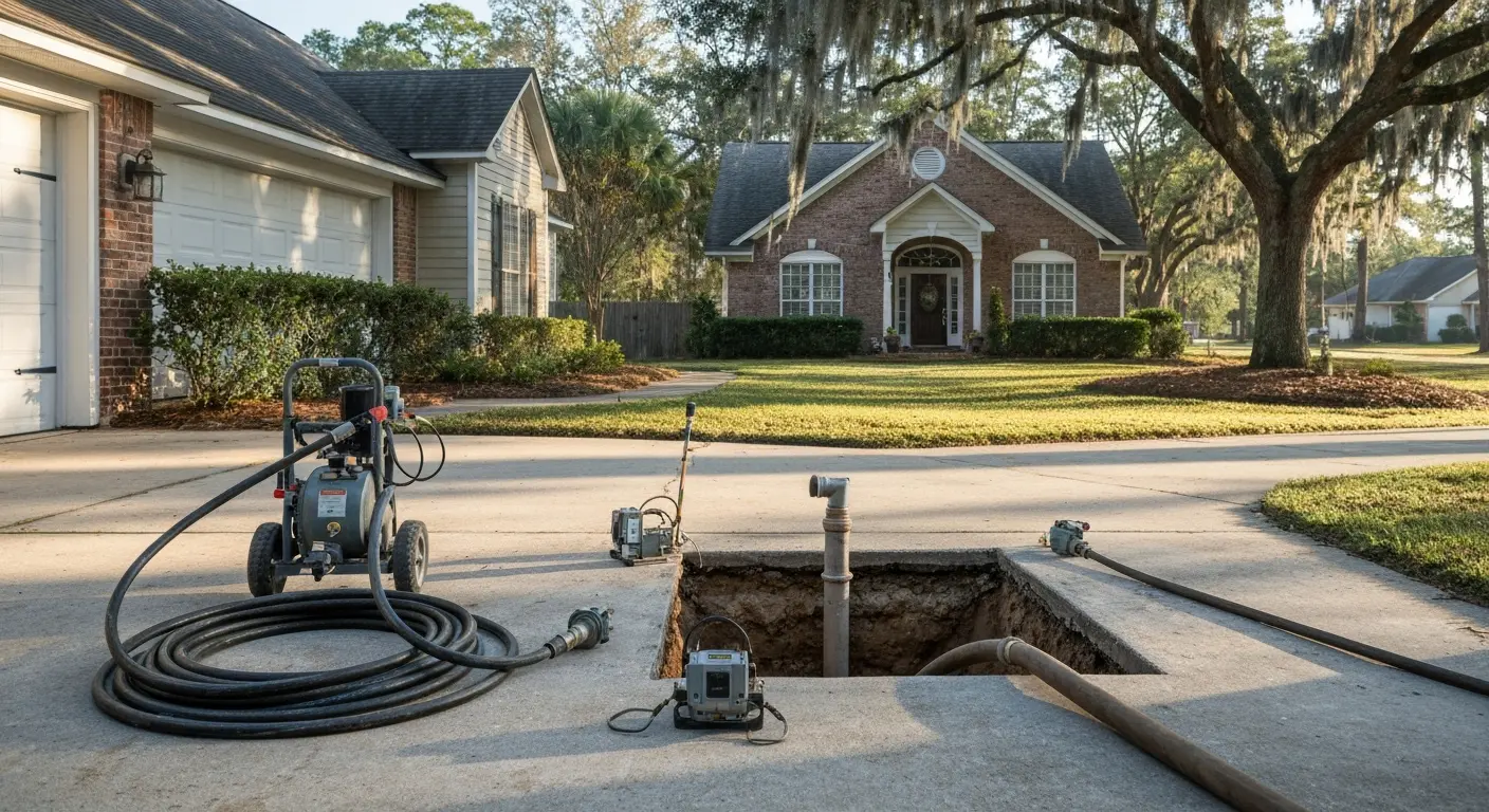 Main sewer line clearing in Pensacola