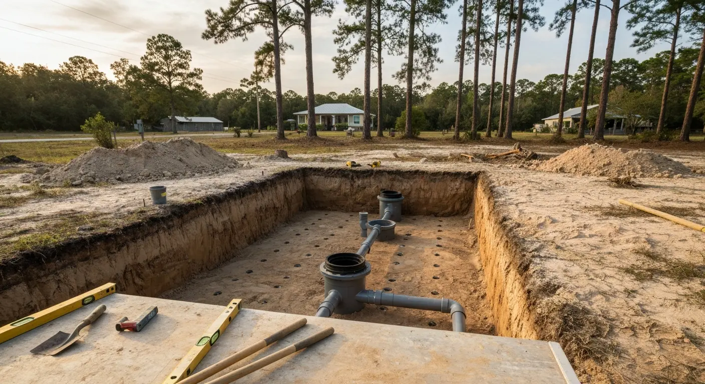 Septic system installation