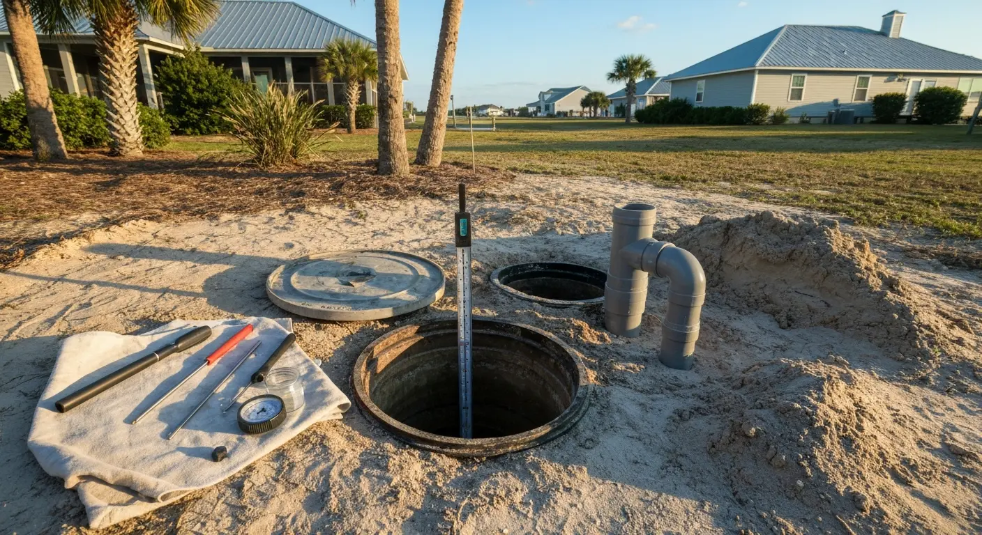 Septic system inspection