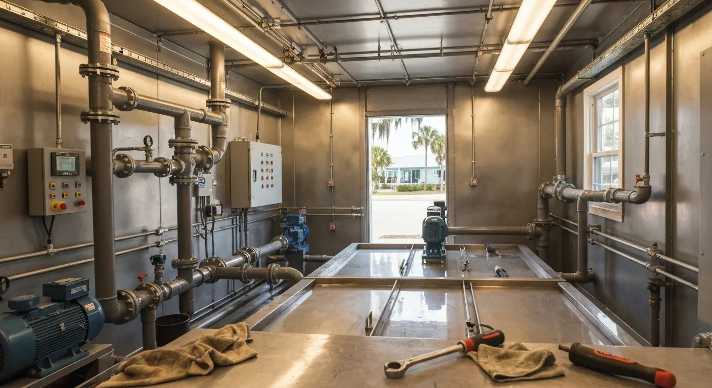 Commercial lift station cleaning