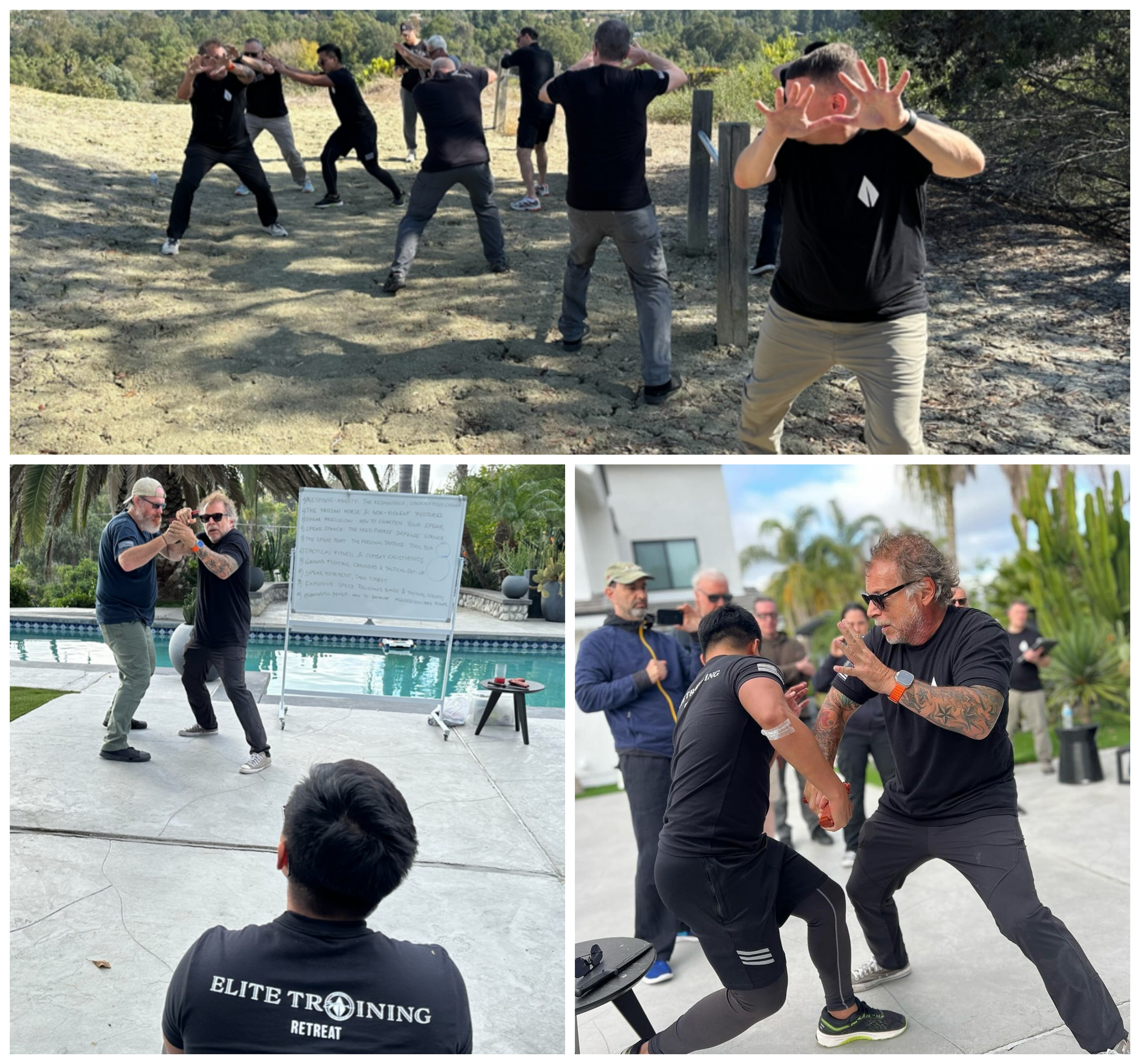 Elite Training Retreat — training collage