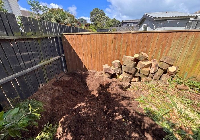 Stump grinding service Wellington removing tree stump and clearing ground for landscaping