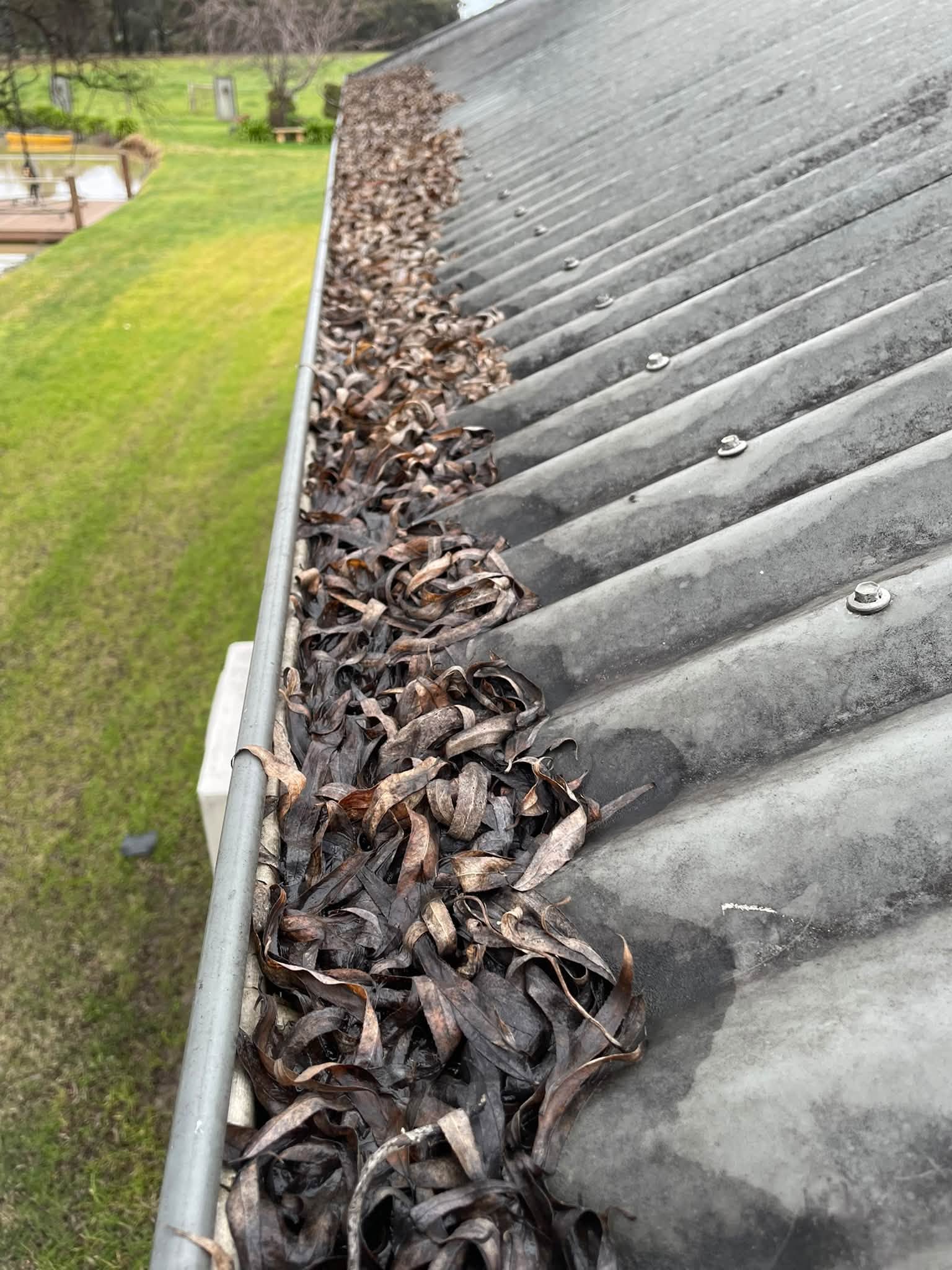 Roof Gutter Clear Out Before