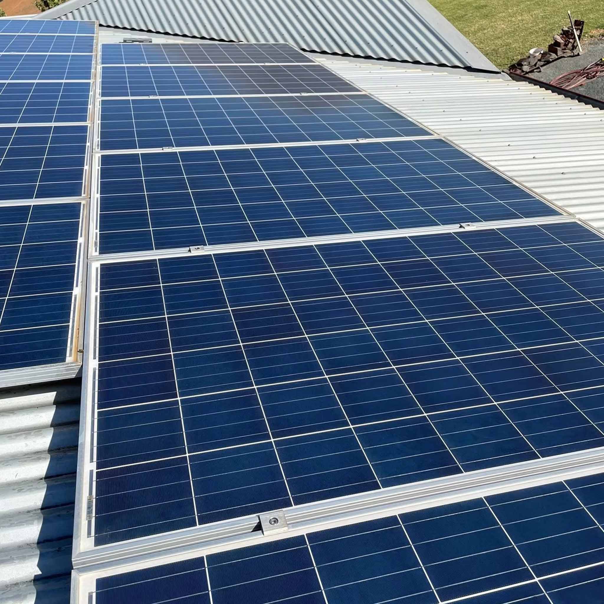 Rooftop Solar Array Efficiency Clean After