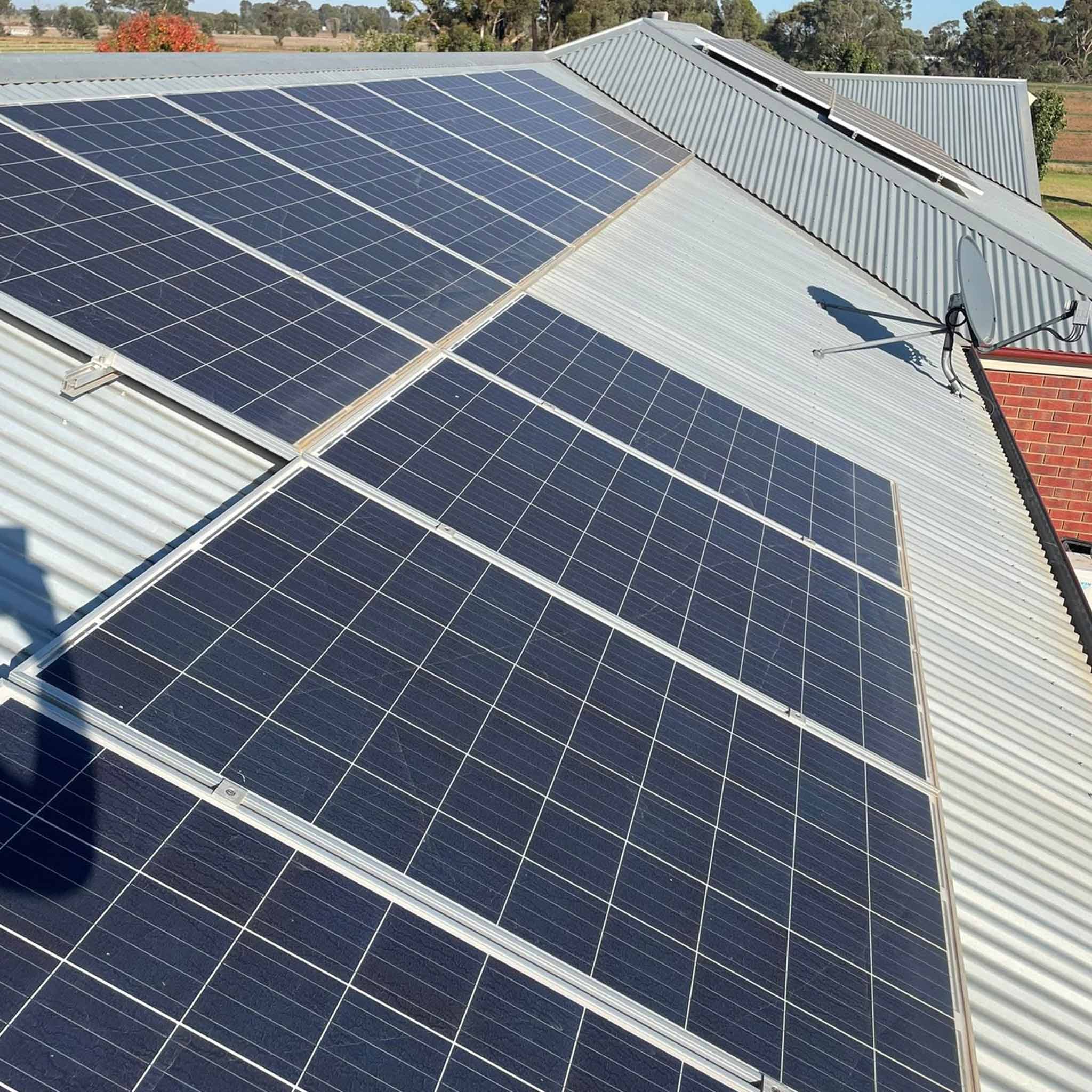 Rooftop Solar Array Efficiency Clean Before