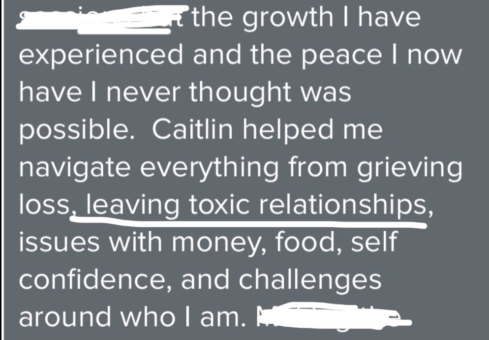 Client testimonial