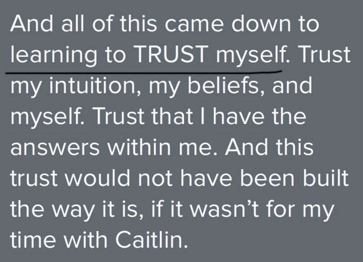 Client testimonial