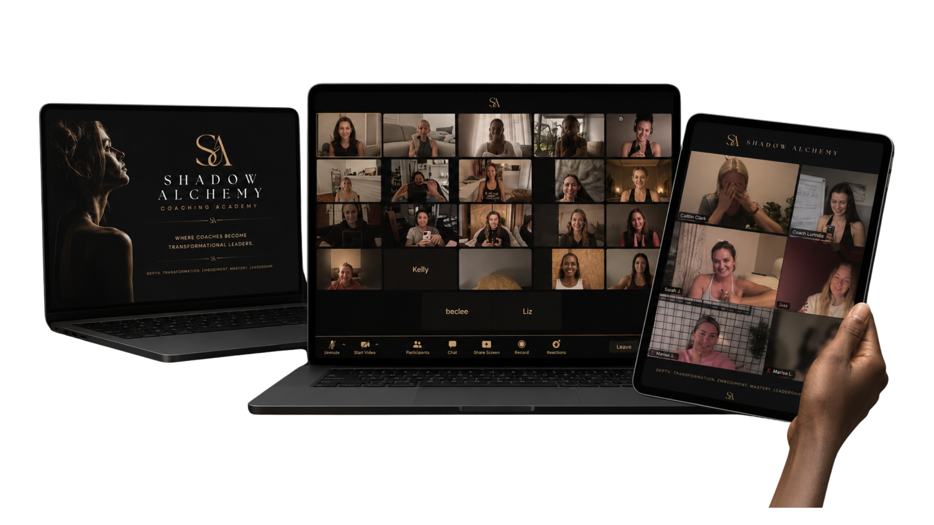 Live training and group coaching mockup