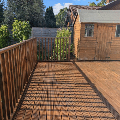 Custom garden decking installation in Bournemouth by IA Property Solutions