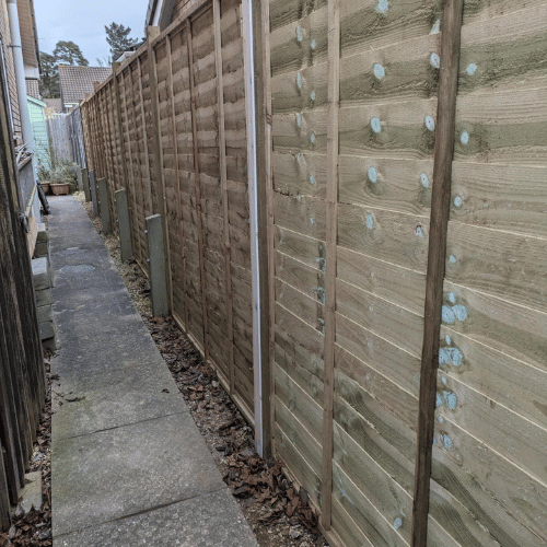 Boundary fencing service in Dorset property