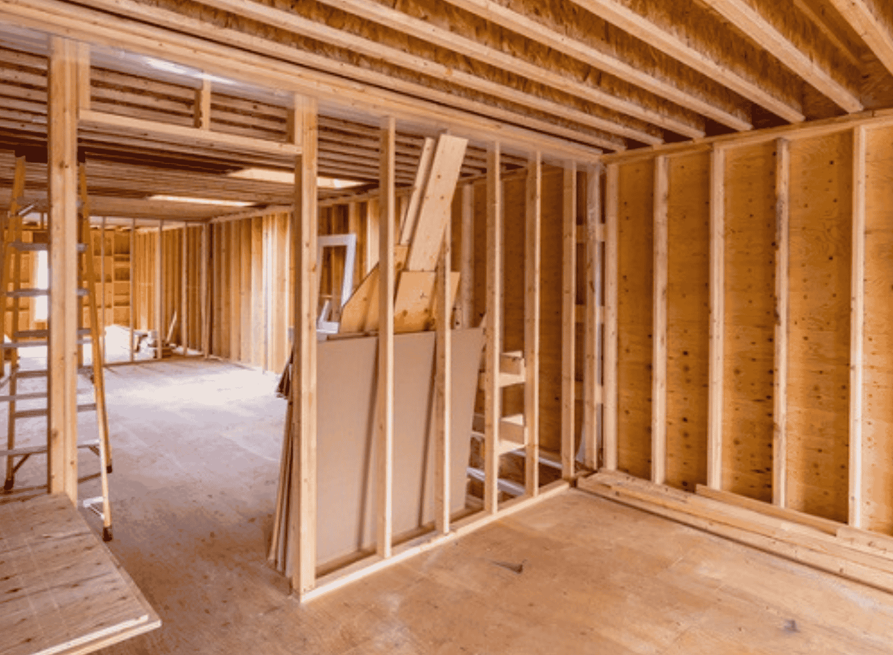 Partition wall construction in Dorset home