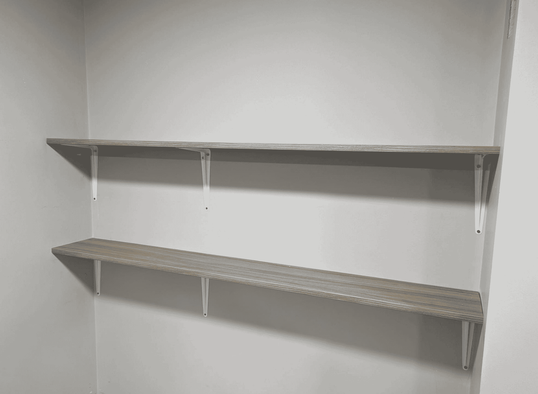 Custom shelving unit installed in Bournemouth by IA Property Solutions