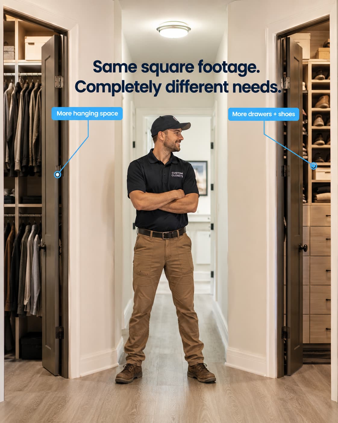 Closet layout planning