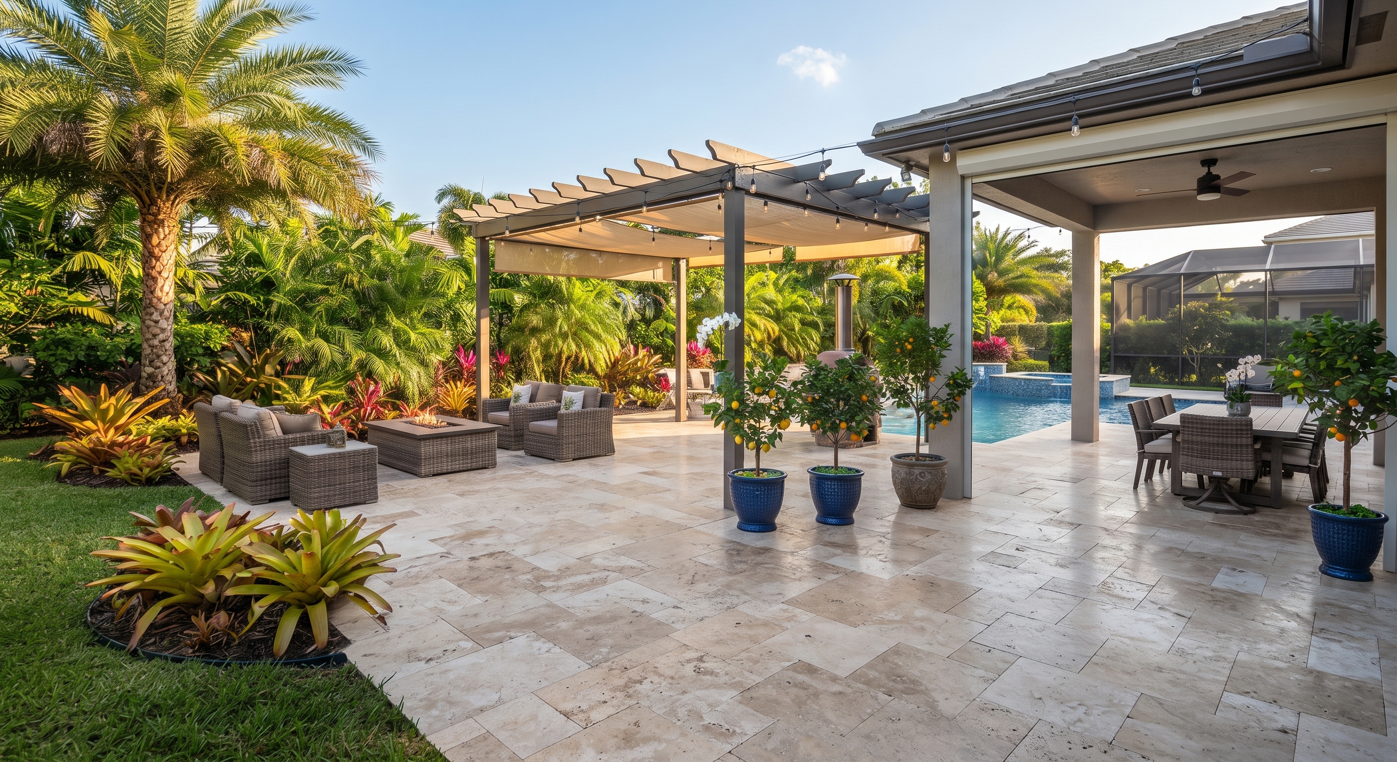 Backyard before outdoor kitchen — Parkland, FL