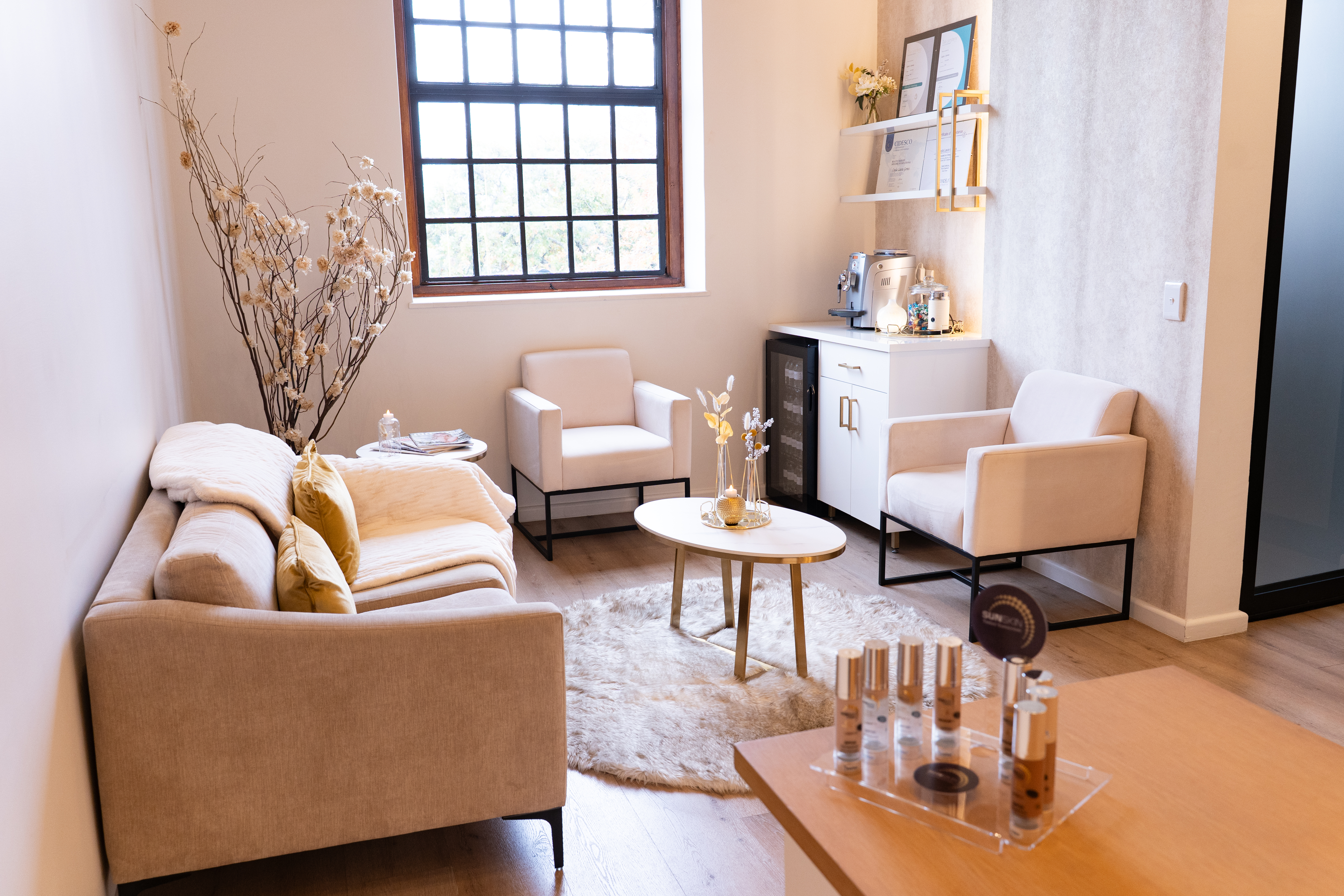 DermaFusion reception area, Stellenbosch