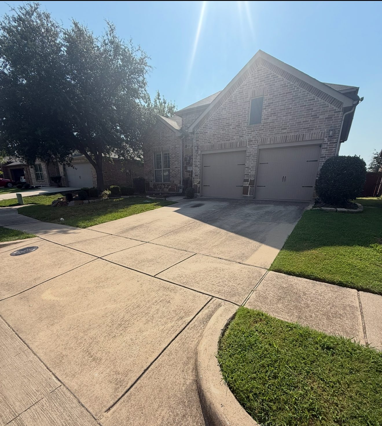 Driveway Transformation before cleaning