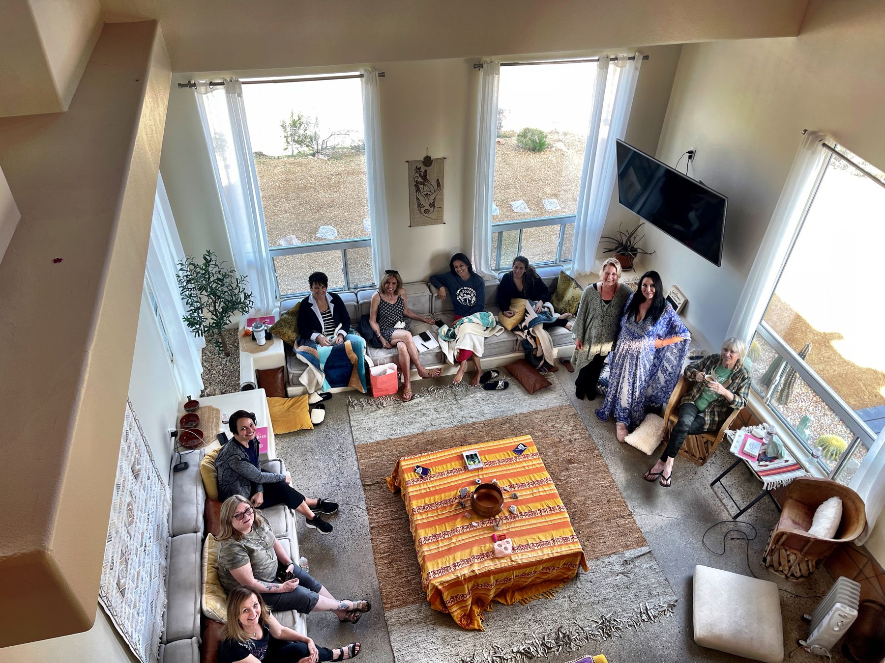 The circle in the living room