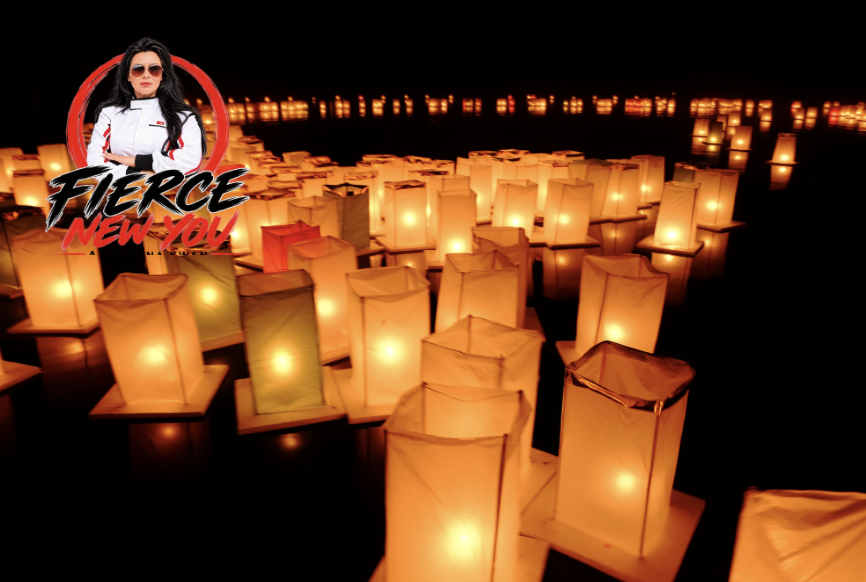 FIERCE New You Day 2 workshop: water lantern release ceremony