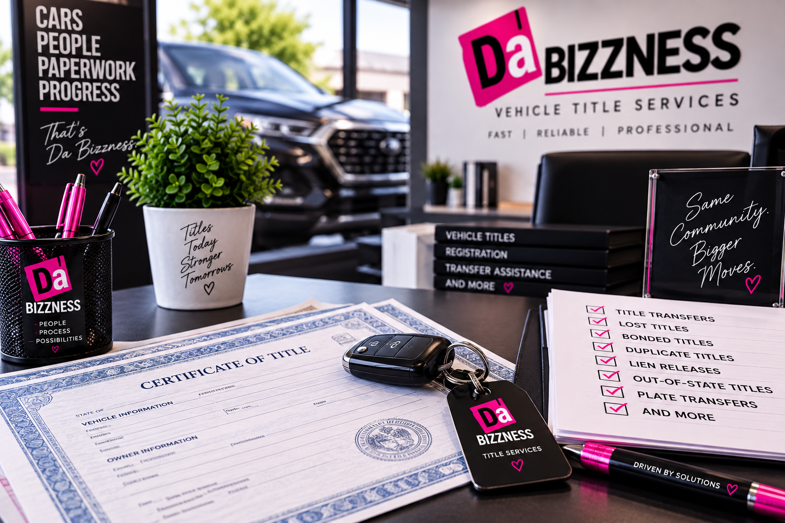 Vehicle title transfer services
