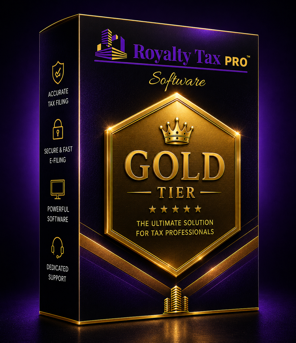 Royalty Tax Pro Software Gold Tier box