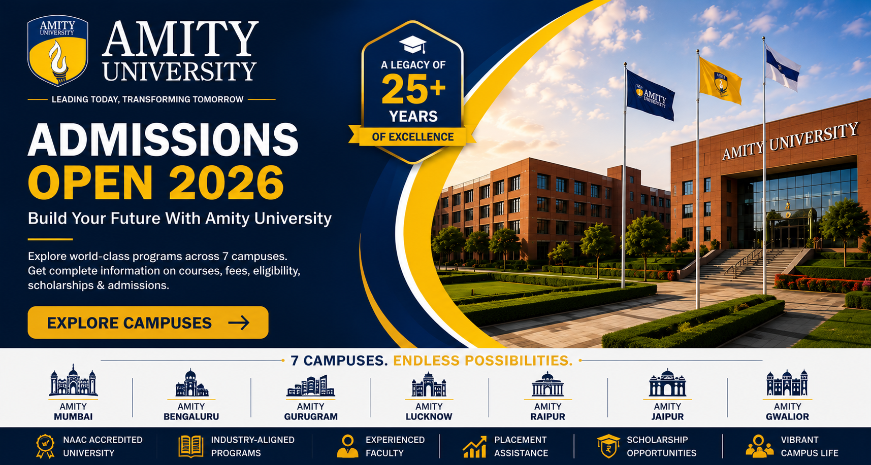 Amity University Admissions 2026