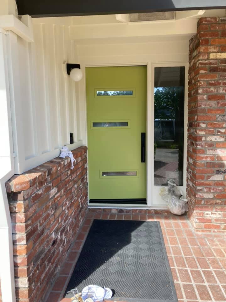 Vibrant front door painting