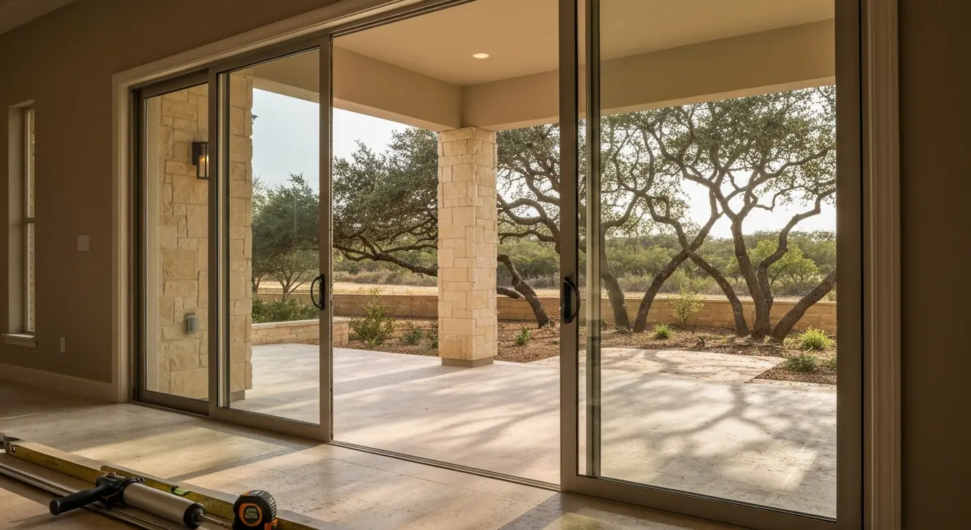 Sliding glass doors installation