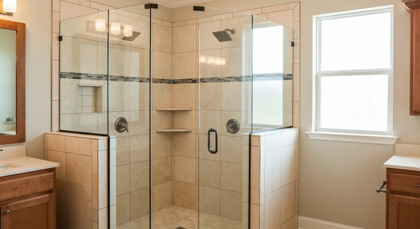 Walk-in shower installation