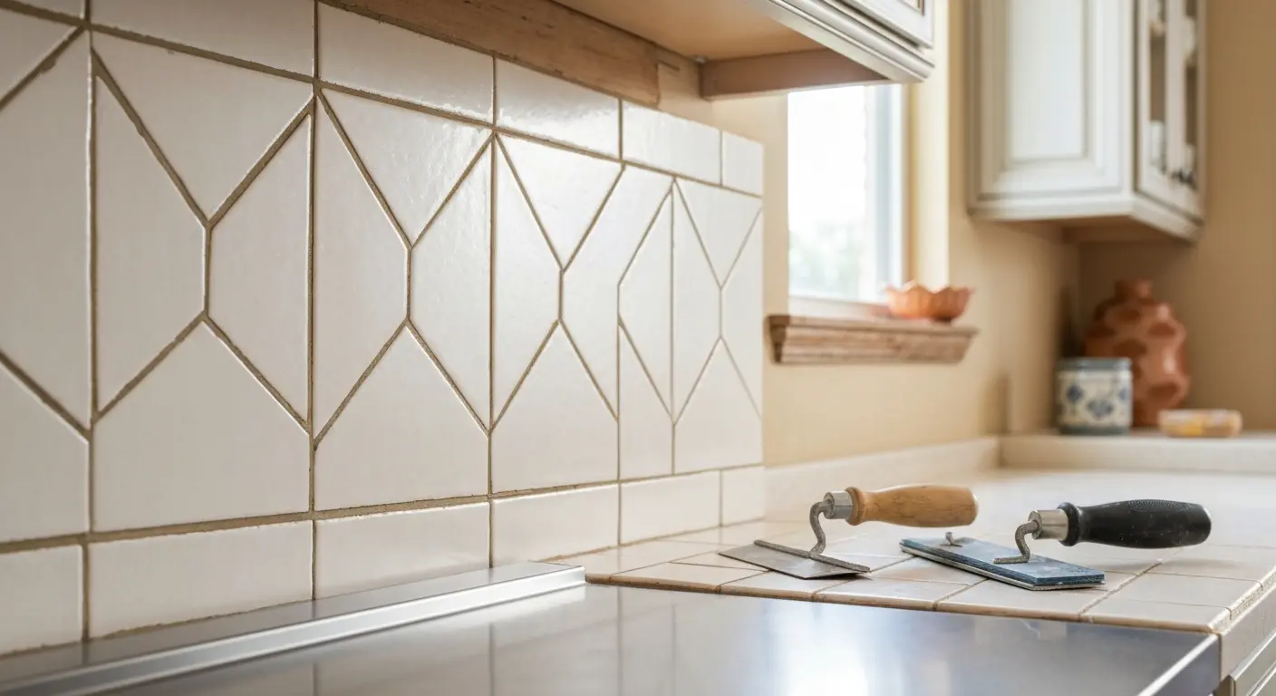 Backsplash tile installation