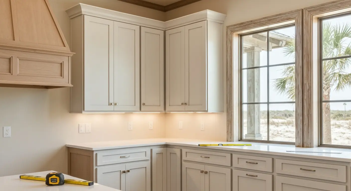 Custom kitchen cabinet installation