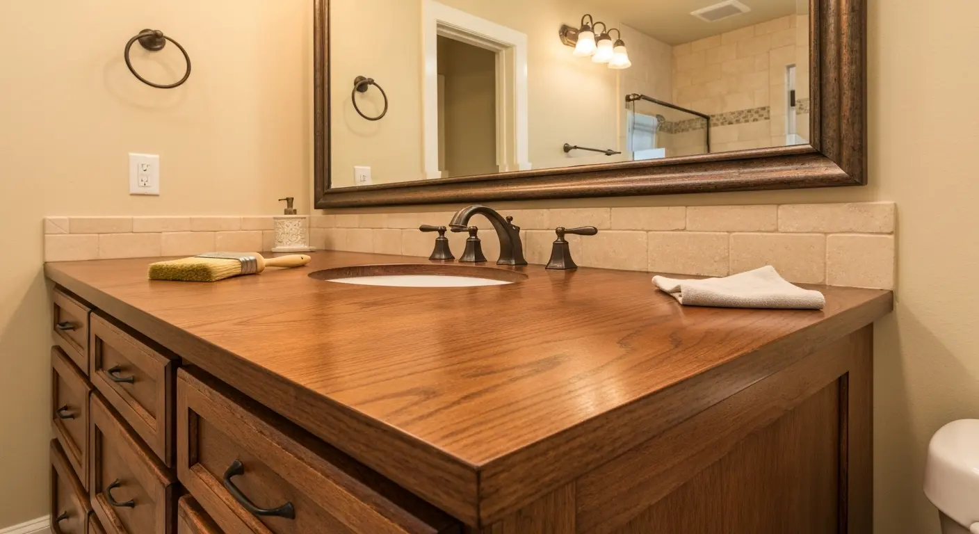 Bathroom vanity refinishing