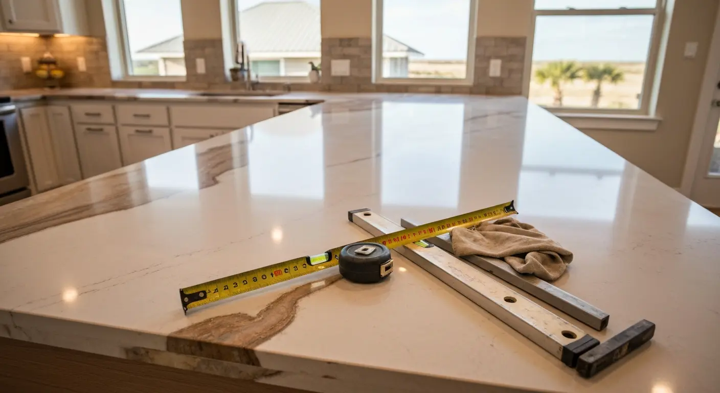 Kitchen countertop installation